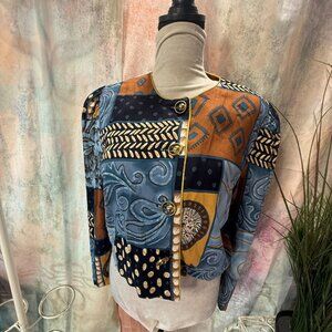 VTG 📌Jessica Howard Vintage 80s Eye-catching Multicolor Jacket Blazer